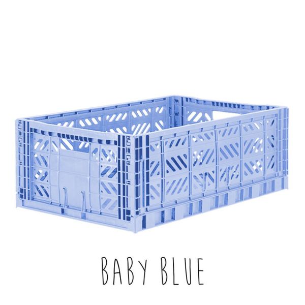 Storage . Folding Crate - Maxi / Various Colours - Baby Blue